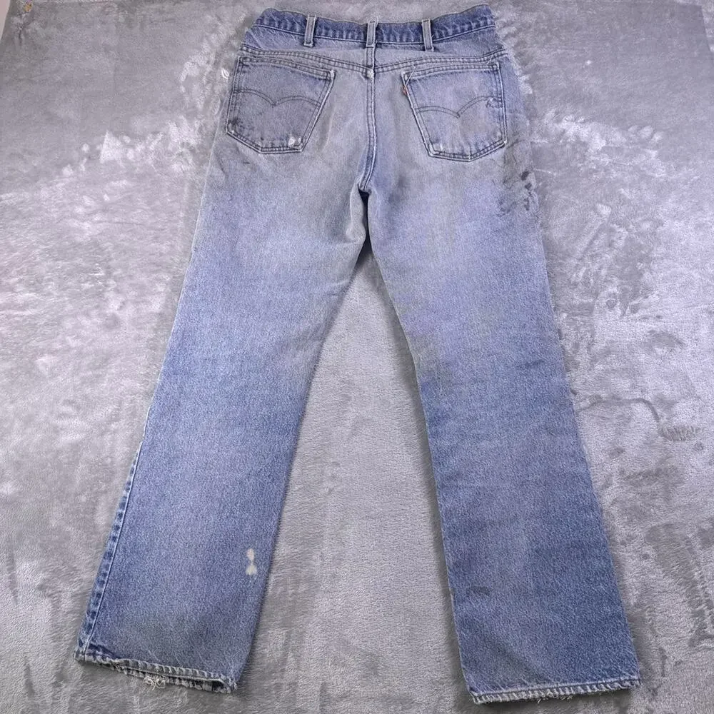 Vintage Levi’s 646 Orange Tab Bell Bottom Jeans Distressed Flare USA 70s 542